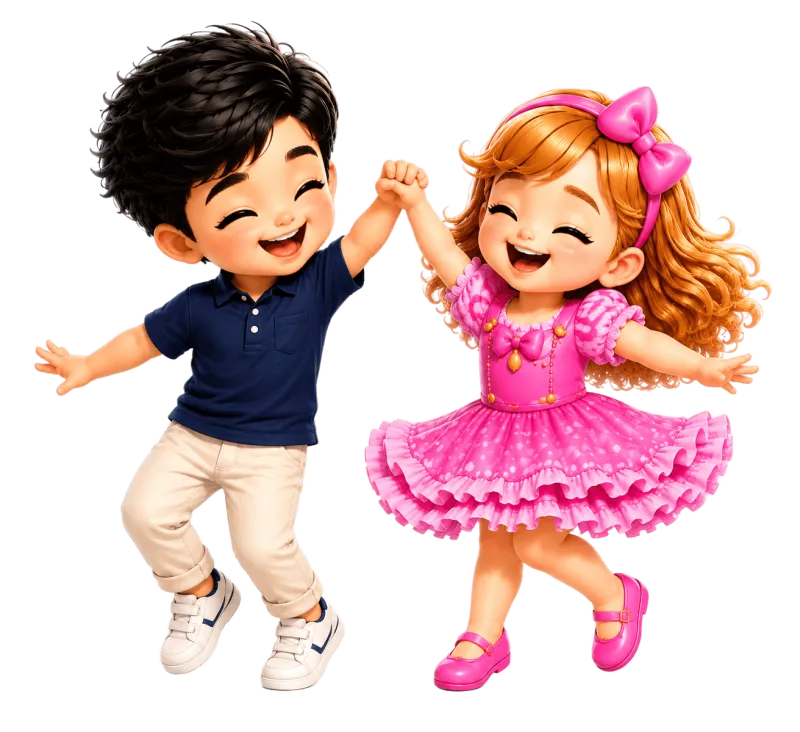 KidsPro duo dancing for the annual plan