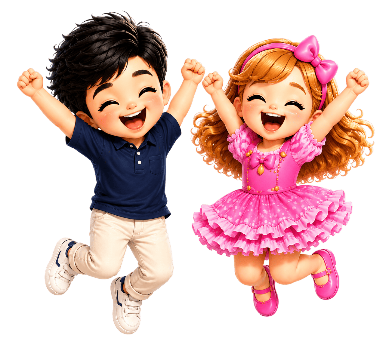 KidsPro duo celebrating progress