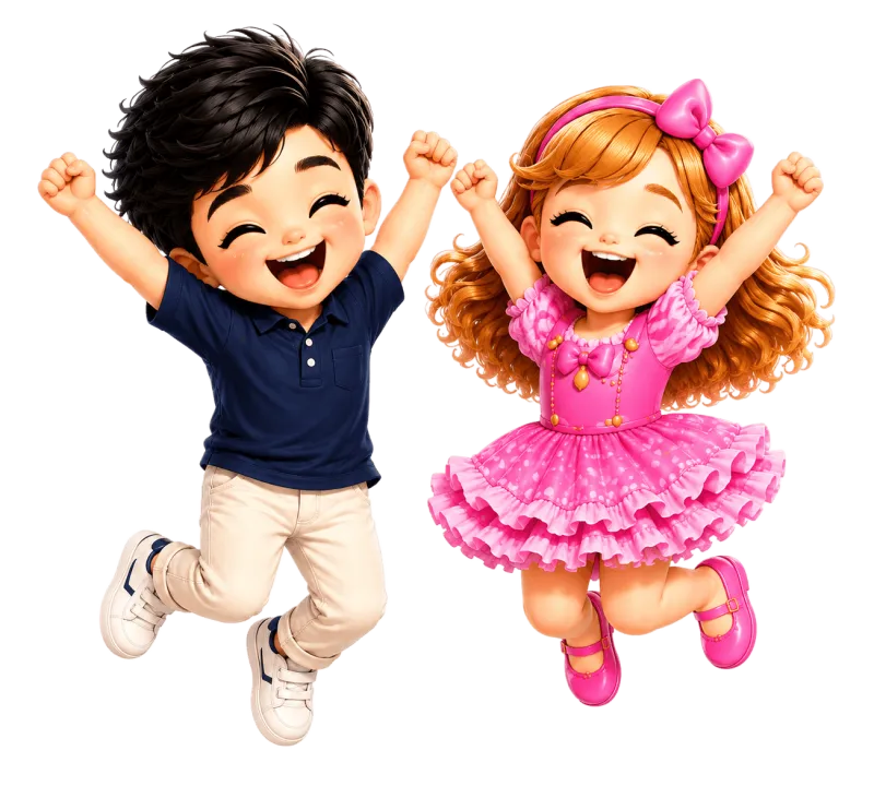 KidsPro duo celebrating progress