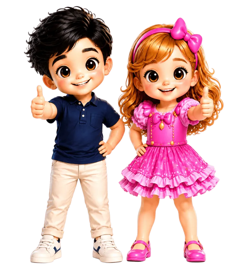 KidsPro duo giving a thumbs up